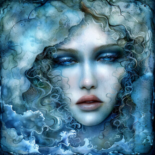 拼图印象画肌理线条