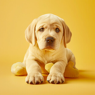 米黄色拉布拉多幼犬