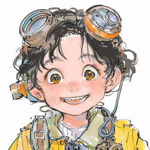 q版卷发小孩