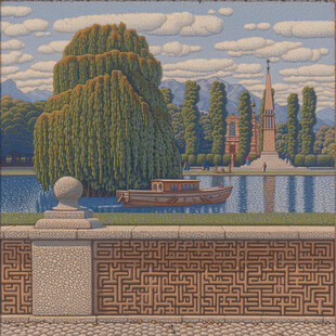 荷兰插画手绘装饰画