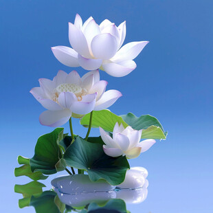 写实画莲花睡莲