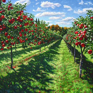 果园苹果壁画