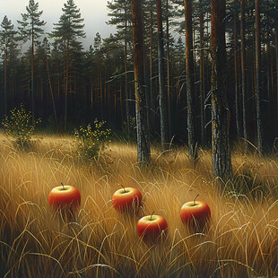 果园苹果装饰画