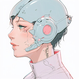 机械框科技感头部