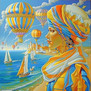 希腊插画手绘装饰画