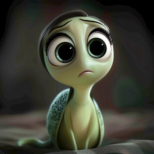 卡通可爱小青蛇