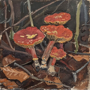 摇摆钟蘑菇装饰画