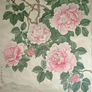 牡丹花高清手绘画