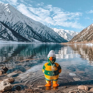 然乌湖雪山湖泊