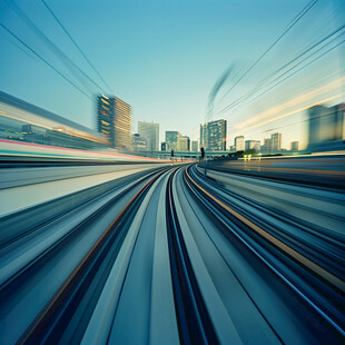 高铁轻轨现代化都市