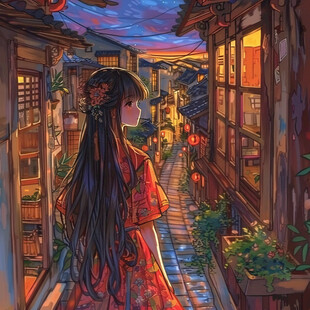 日系少女插画