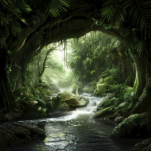 梦幻森林立体画