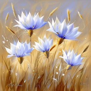 写实画莲花睡莲