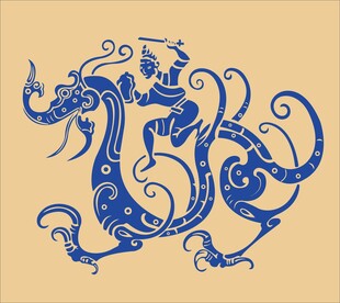 矢量蛟龙纹