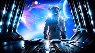 宇宙星空立体电视背景墙