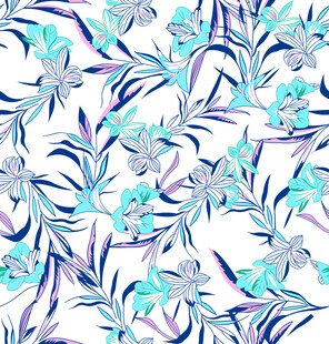 热带叶子 热带花