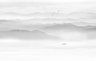 水墨山