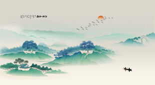 山水背景墙
