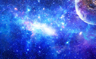 蓝色星空背景 梦幻星空顶 