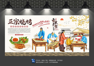 烧烤背景墙
