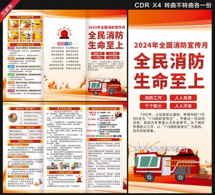 2024消防月三折页