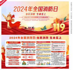 2024年全国消防日展板