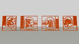 农耕小品模型