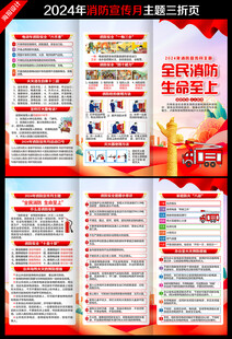 2024消防月三折页