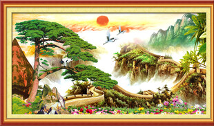 迎客松万里长城