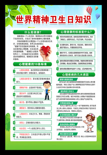 世界精神卫生日海报