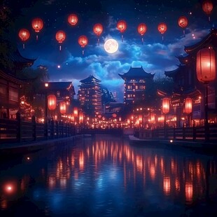 古风夜景