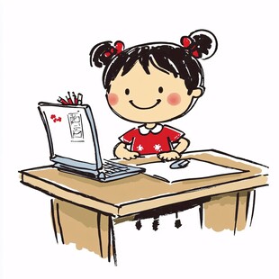 儿童电脑插画