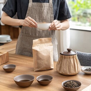 随身日式茶罐便携茶罐