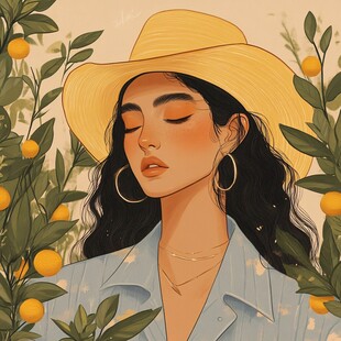 黄皮插画