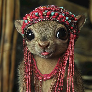 开心小松鼠头像