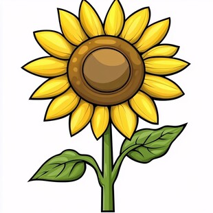 卡通向日葵鲜花