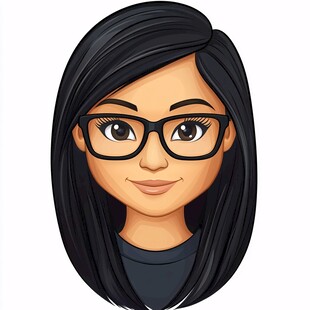 卡通戴眼镜的女生