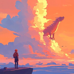 飞龙在天插画