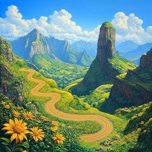 公路风景画