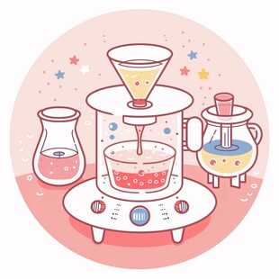 奶茶制作插画