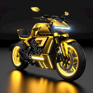 赛博朋克风格机车