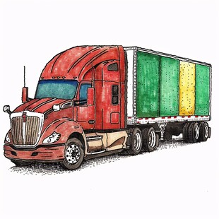 货车手绘
