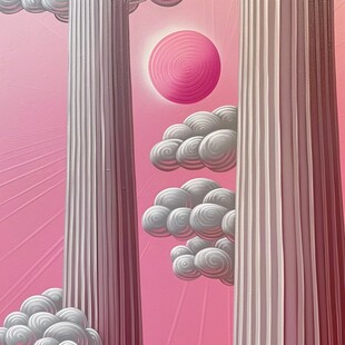 粉色奇幻超现实景观