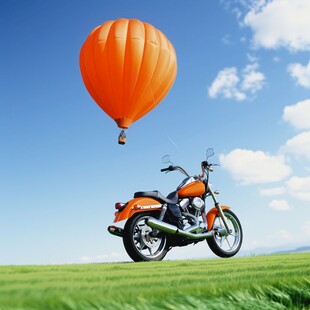 草原上的哈雷电动车