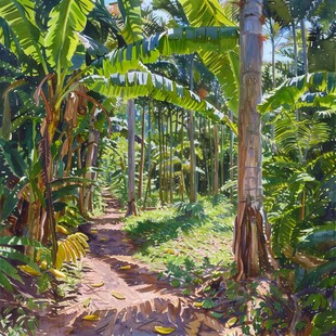油画芭蕉树