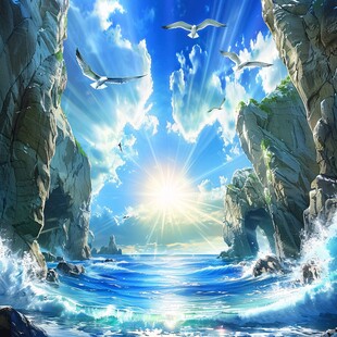 动漫海边