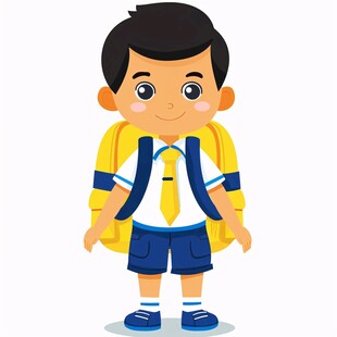 小学生卡通男孩形象