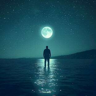 星辰大海男孩背影