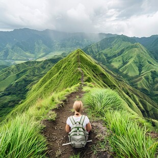 登山步道背景