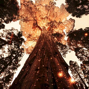 唯美风景参天大树